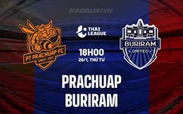Nhận định Prachuap vs Buriram 18h00 ngày 29/1 (VĐQG Thái Lan 2024/25)