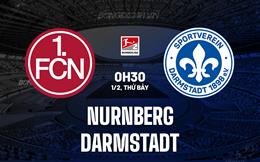 Nhận định bóng đá Nurnberg vs Darmstadt 0h30 ngày 1/2 (Hạng 2 Đức 2024/25)