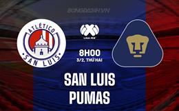 Nhận định bóng đá San Luis vs Pumas 8h00 ngày 3/2 (VĐQG Mexico 2024/25)