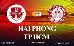 Trực tiếp bóng đá Hải Phòng vs TP HCM link xem V-League 2024/25