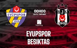 Nhận định Eyupspor vs Besiktas 0h00 ngày 22/2 (VĐQG Thổ Nhĩ Kỳ 2024/25)