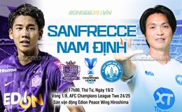 Sanfrecce Hiroshima 4-0 (7-0) Nam Định: Không bất ngờ!