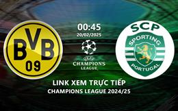 Xem Dortmund vs Sporting 0h45 ngày 20/2/2025 trên TV360+2