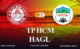 Trực tiếp bóng đá TP HCM vs HAGL link xem V-League 2024/25