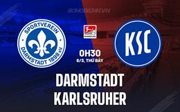 Nhận định Darmstadt vs Karlsruher 0h30 ngày 8/3 (Hạng 2 Đức 2024/25)