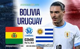 Nhận định Bolivia vs Uruguay (03h00 ngày 26/3): Hiểm địa La Paz