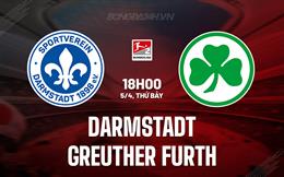Nhận định Darmstadt vs Greuther Furth 18h00 ngày 5/4 (Hạng 2 Đức 2024/25)