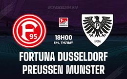Nhận định Fortuna Dusseldorf vs Preussen Munster 18h00 ngày 5/4 (Hạng 2 Đức 2024/25)