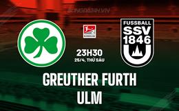 Nhận định Greuther Furth vs Ulm 23h30 ngày 25/4 (Hạng 2 Đức 2024/25)