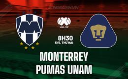 Nhận định Monterrey vs Pumas UNAM 8h30 ngày 5/5 (VĐQG Mexico 2024/25)