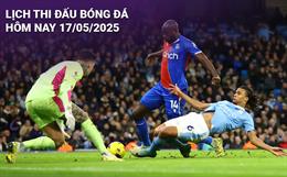Lịch thi đấu, trực tiếp bóng đá hôm nay 17/5/2025: Crystal Palace vs Man City