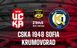 Nhận định CSKA 1948 Sofia vs Krumovgrad 21h45 ngày 19/5 (VĐQG Bulgaria 2024/25)