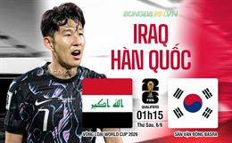 Nhận định Iraq vs Hàn Quốc 1h15 ngày 6/6 (Vòng loại World Cup 2026)