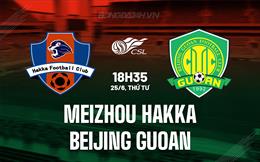 Nhận định Meizhou Hakka vs Beijing Guoan 18h35 ngày 25/6 (VĐQG Trung Quốc 2025)