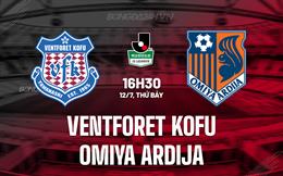 Nhận định Ventforet Kofu vs Omiya Ardija 16h30 ngày 12/7 (Hạng 2 Nhật Bản 2025)