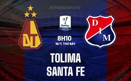 Nhận định bóng đá Tolima vs Santa Fe 8h10 ngày 19/7 (VĐQG Colombia 2025)