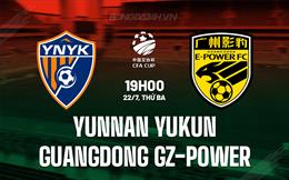 Nhận định Yunnan Yukun vs Guangdong GZ-Power 19h00 ngày 22/7 (Cúp QG Trung Quốc 2025)