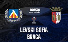 Nhận định bóng đá Levski Sofia vs Braga 0h30 ngày 25/7 (Europa League 2025/26)