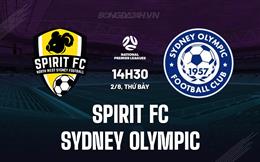 Nhận định Spirit FC vs Sydney Olympic 14h30 ngày 2/8 (VĐ bang New South Wales 2025)