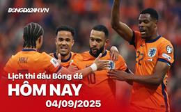 Lịch thi đấu, trực tiếp bóng đá hôm nay 4/9/2025: Hà Lan vs Ba Lan