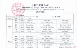 Lịch chính thức Hạng Nhất Quốc gia 2025/26