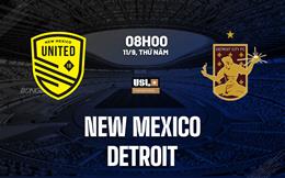 Nhận định bóng đá New Mexico vs Detroit 8h00 ngày 11/9 (Hạng nhất Mỹ 2025)