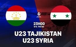 Nhận định bóng đá U23 Tajikistan vs U23 Syria 23h00 ngày 9/9 (Vòng loại U23 châu Á 2026)