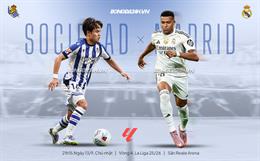 Chơi thiếu người, Real Madrid vẫn hạ gục Sociedad