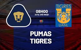 Nhận định Pumas UNAM vs Tigres UANL 8h00 ngày 21/9 (VĐQG Mexico 2025/26)