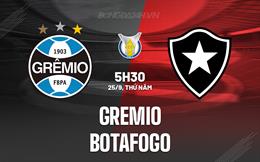 Nhận định - dự đoán Gremio vs Botafogo 5h30 ngày 25/9 (VĐQG Brazil 2025)