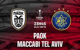 Nhận định PAOK vs Maccabi Tel Aviv 23h45 ngày 24/9 (Europa League 2025/26)