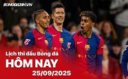 Lịch thi đấu, trực tiếp bóng đá hôm nay 25/9/2025: Real Oviedo vs Barcelona