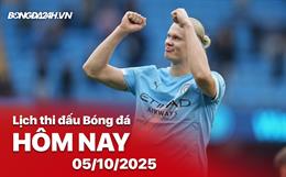 Lịch thi đấu, trực tiếp bóng đá hôm nay 5/10/2025: Brentford vs Man City