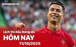 Lịch thi đấu, trực tiếp bóng đá hôm nay 11/10/2025: Bồ Đào Nha vs Ailen