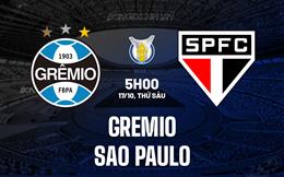 Nhận định - dự đoán Gremio vs Sao Paulo 5h00 ngày 17/10 (VĐQG Brazil 2025)