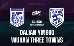 Nhận định Dalian Yingbo vs Wuhan Three Towns 14h30 ngày 19/10 (VĐQG Trung Quốc 2025)