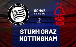 Nhận định Sturm Graz vs Nottingham (0h45 ngày 7/11): Tiếp đà hồi sinh
