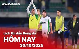 Lịch thi đấu, trực tiếp bóng đá hôm nay 30/10/2025: Cagliari vs Sassuolo