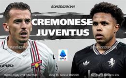 Nhận định Cremonese vs Juventus (2h45 ngày 2/11): Chờ đội khách vượt khó