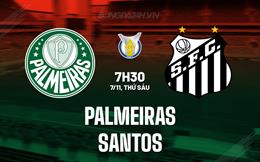 Nhận định bóng đá Palmeiras vs Santos 7h30 ngày 7/11 (VĐQG Brazil 2025)
