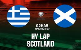 Nhận định Hy Lạp vs Scotland 2h45 ngày 16/11 (Vòng loại World Cup 2026)