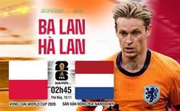 Nhận định Ba Lan vs Hà Lan (02h45 ngày 15/11): Khó khăn ở Warsaw