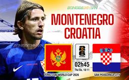 Nhận định Montenegro vs Croatia (02h45 ngày 18/11): Kịch bản khó lường