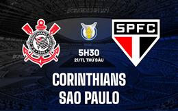 Nhận định bóng đá Corinthians vs Sao Paulo 5h30 ngày 21/11 (VĐQG Brazil 2025)