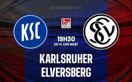 Nhận định bóng đá Karlsruher vs Elversberg 19h30 ngày 23/11 (Hạng 2 Đức 2025/26)