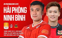Nhận định Hải Phòng vs Ninh Bình (18h00 ngày 23/11): Thách thức với chủ nhà