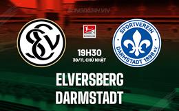 Nhận định - dự đoán Elversberg vs Darmstadt 19h30 ngày 30/11 (Hạng 2 Đức 2025/26)