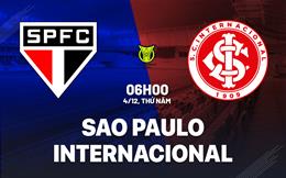 Nhận định bóng đá Sao Paulo vs Internacional 6h00 ngày 4/12 (VĐQG Brazil 2025)