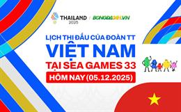 Lịch thi đấu của Đoàn TTVN tại SEA Games 33 hôm nay 5/12/2025