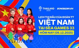 Lịch thi đấu SEA Games 33 của Đoàn TTVN ngày hôm nay 9/12/2025